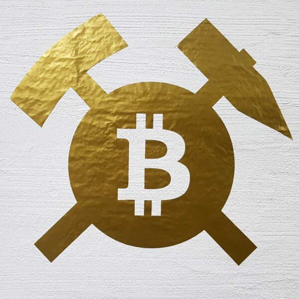 Bitcoin Aufkleber Gold 68 cm Wandtattoo Wall Art